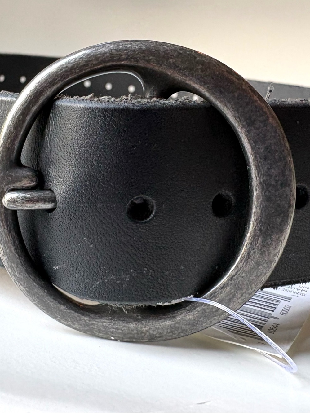 NWT Banana Republic 44” Leather Belt w/ 2.5” Round Antique’d Buckle. WOW.